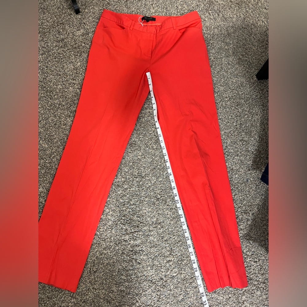 BCBGMaxAzria Monica Festival Ready Orange Straight Leg Pants - Picture 9 of 11